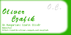 oliver czafik business card